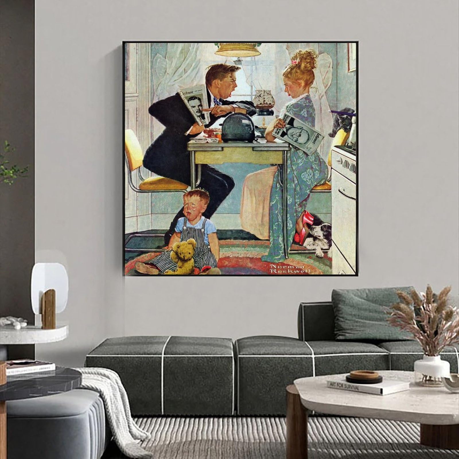 HKUHJKOO Norman Rockwell American Painter Illustrator Painting Art